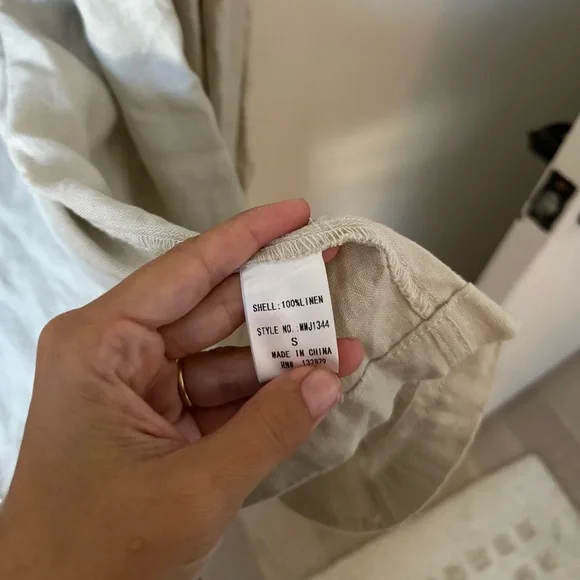 Neuflora 100% Linen Blazer Cream Size Small - Picture 4 of 4